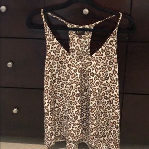 Leopard print blouse tank